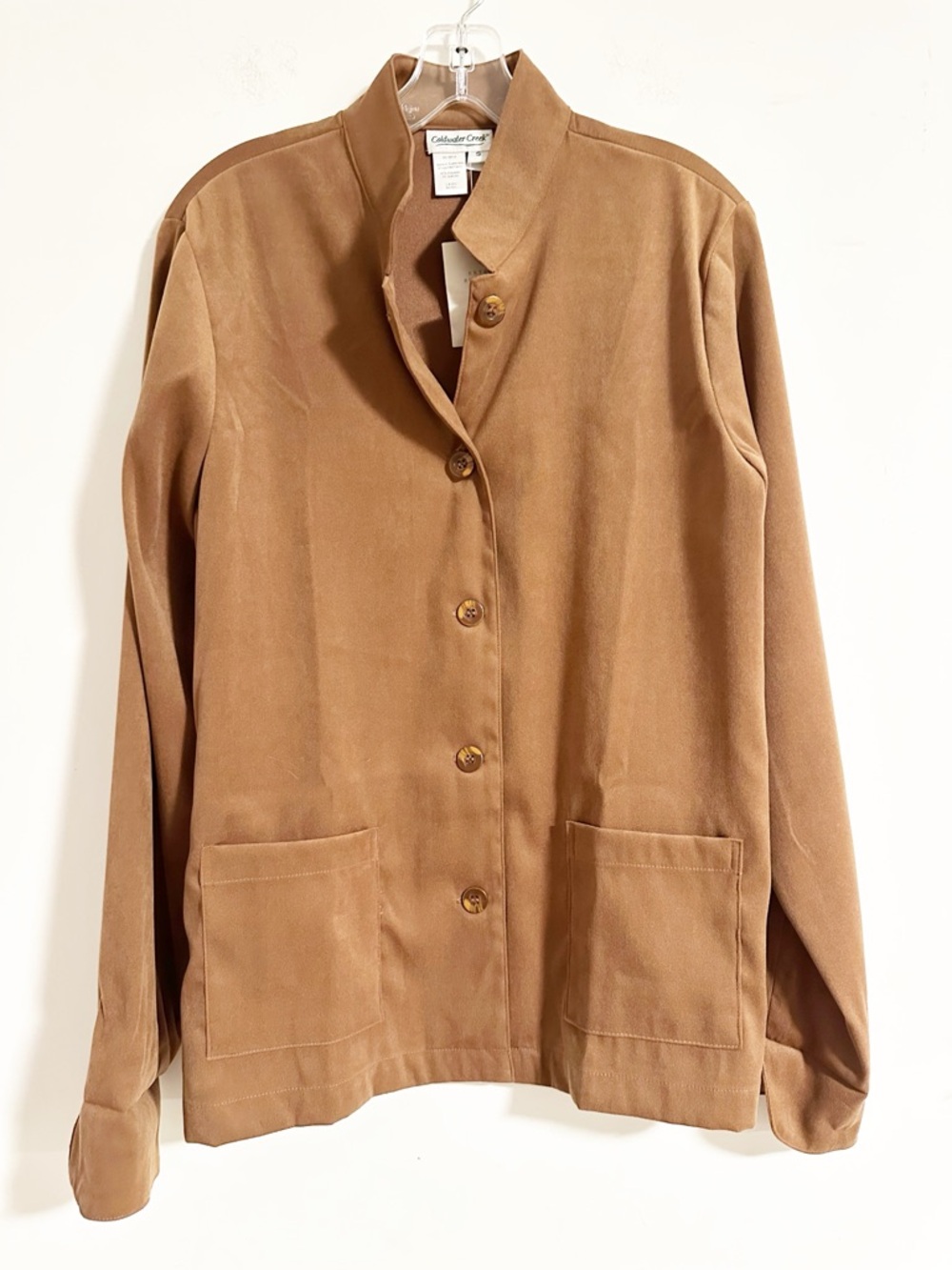 Coldwater Creek Copper Brown Stand Collar Button Front Jacket Size Small NWOT - Picture 5 of 5